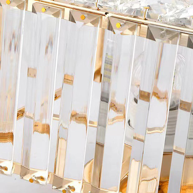 1-Light Modern Style Flush Mount Crystal Ceiling Light for Aisle