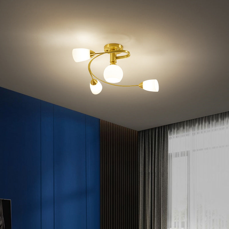Metal Geometric Flush Mount Lights Contemporary Style 4/6 Lights Flush Ceiling Lights