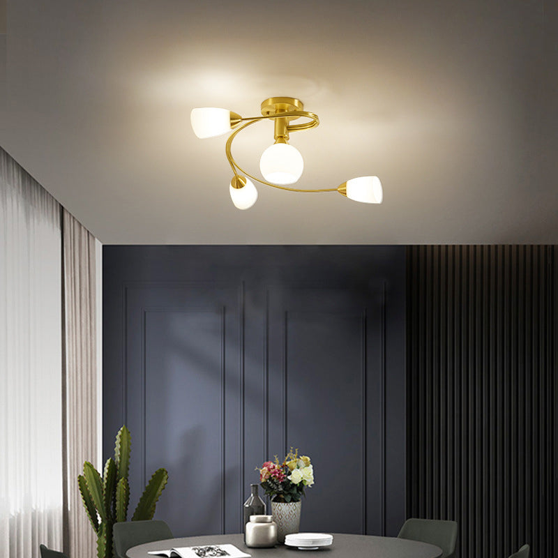 Metal Geometric Flush Mount Lights Contemporary Style 4/6 Lights Flush Ceiling Lights