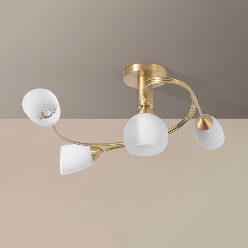 Metal Geometric Flush Mount Lights Contemporary Style 4/6 Lights Flush Ceiling Lights