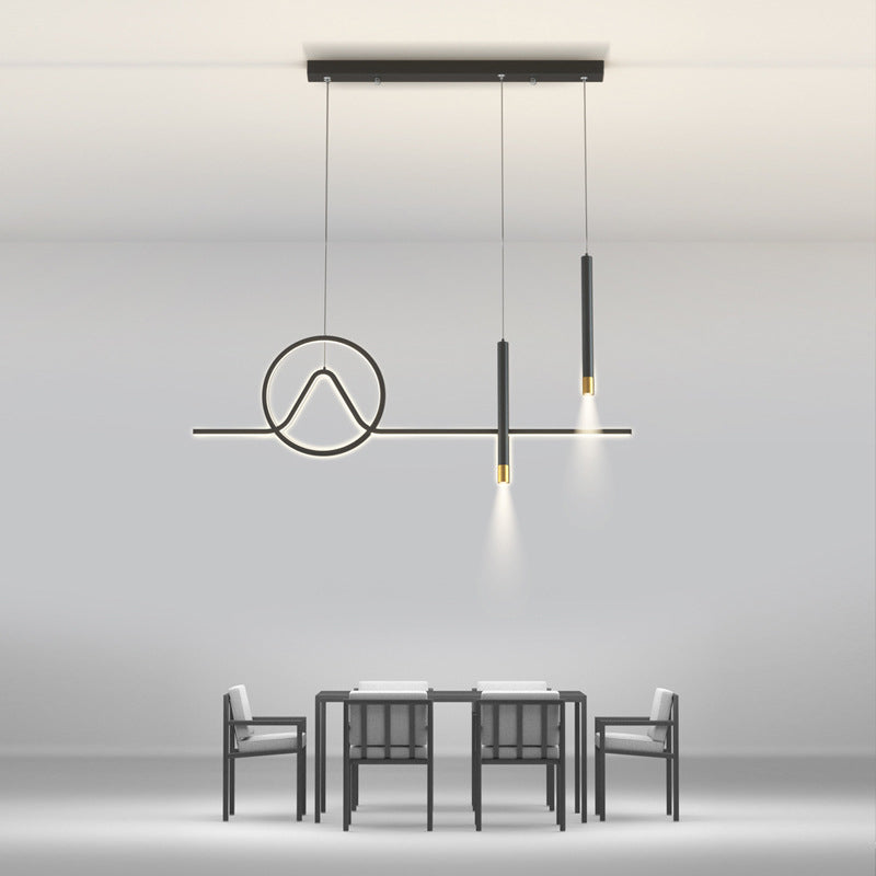 Multiple-Light Geometric Island Pendant Lights Modern Metal Island Pendant Lighting