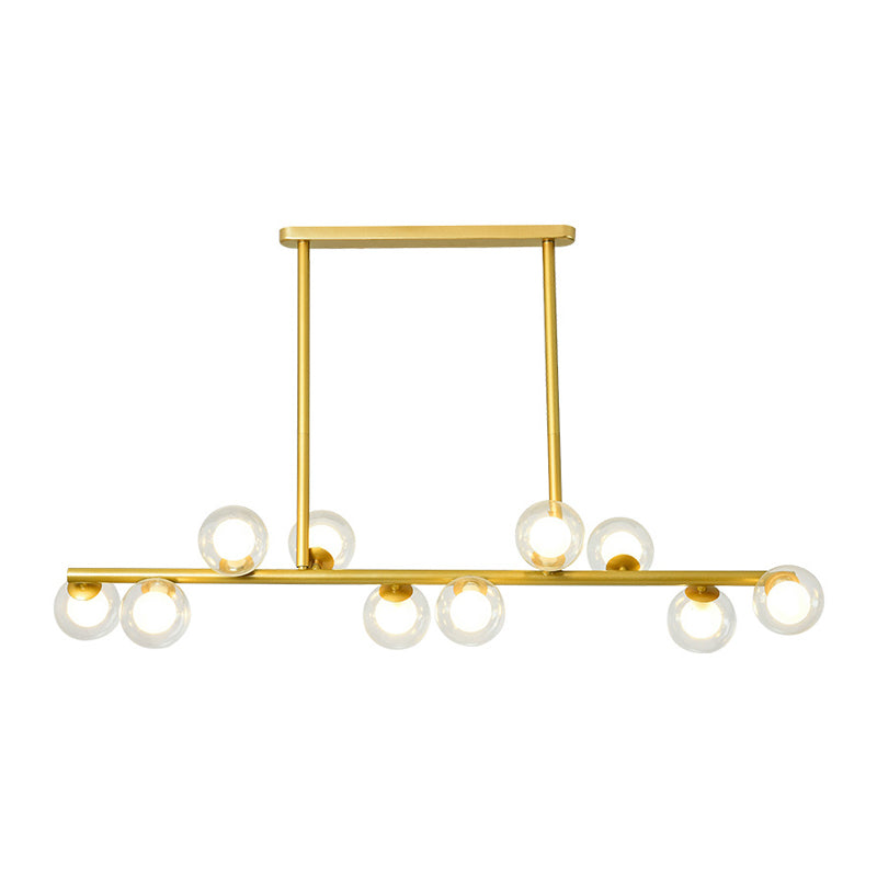 Multiple-Light Globe Island Pendant Modern Glass Island Lighting