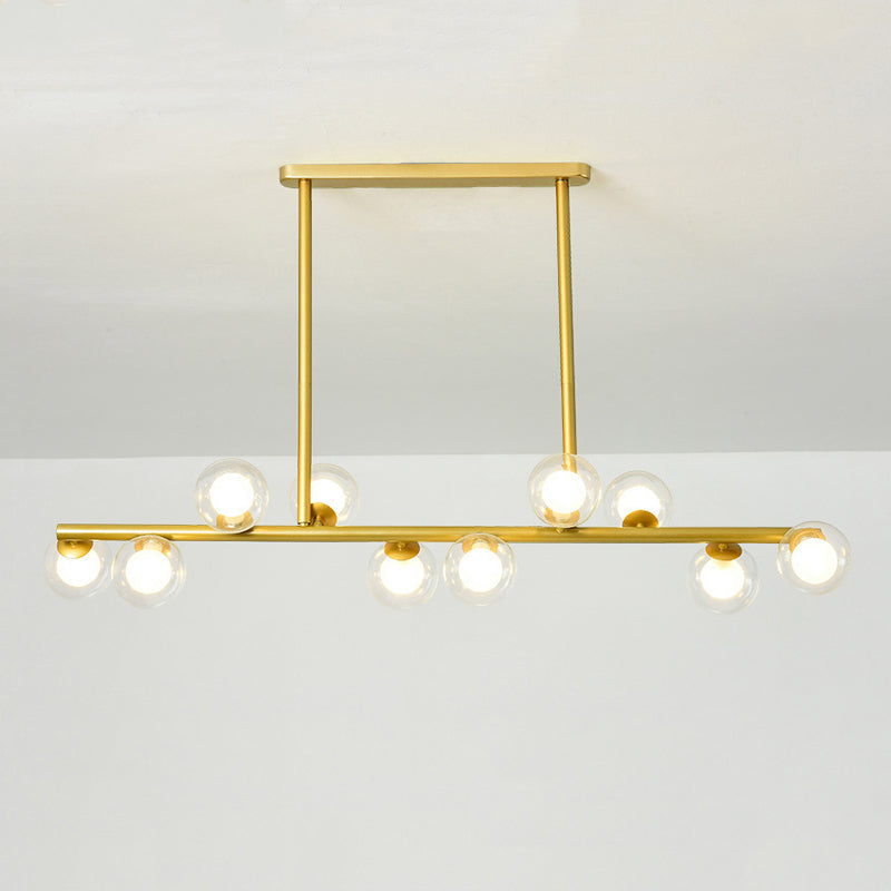 Multiple-Light Globe Island Pendant Modern Glass Island Lighting