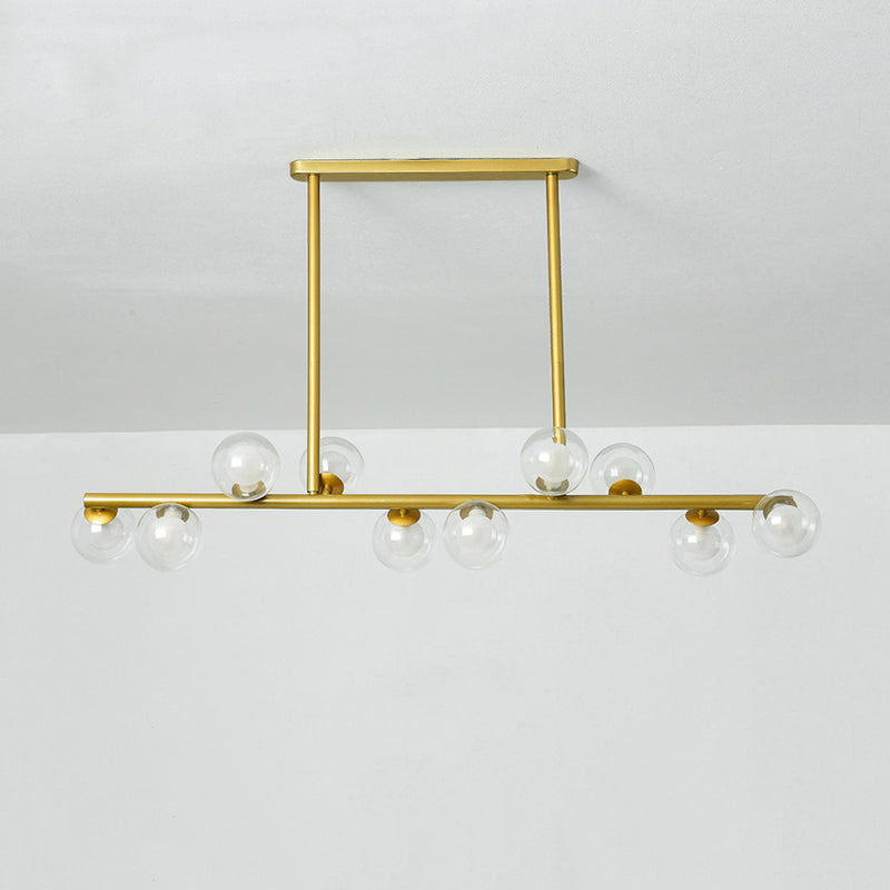 Multiple-Light Globe Island Pendant Modern Glass Island Lighting