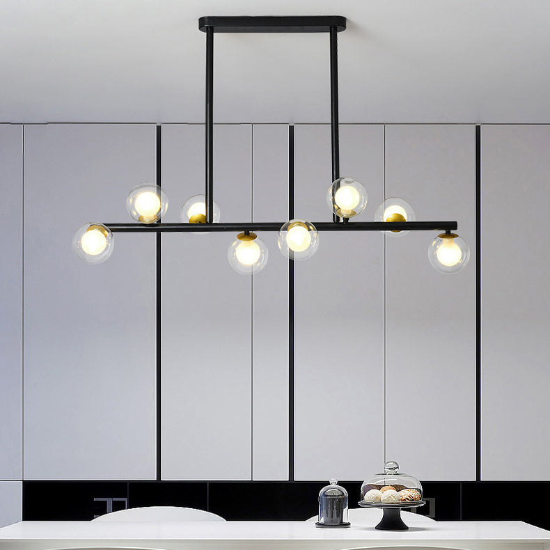 Multiple-Light Globe Island Pendant Modern Glass Island Lighting