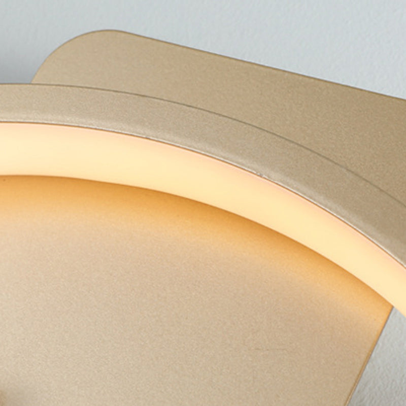 Single Contemporary Brass/Black Wall Mounted Sconce Metal Wall Light for Bedroom