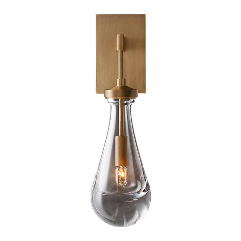 Unique Shape Crystal Wall Light Modern Style 1 Light Wall Light Sconce in Brass