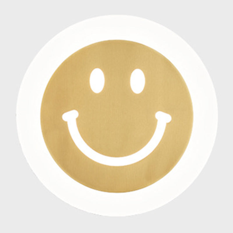 Metal Round Wall Lights Modern 1-Light Wall Light Fixture in Gold