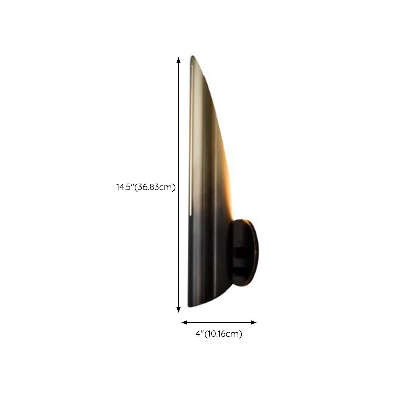 Gold Modern Wall Sconce Geometric Shape Wall Light with Metal Shade for Living Room