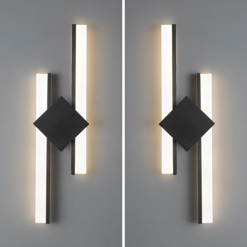 Metal Geometric Wall Light Modern 2-Light Wall Lights for Bedroom