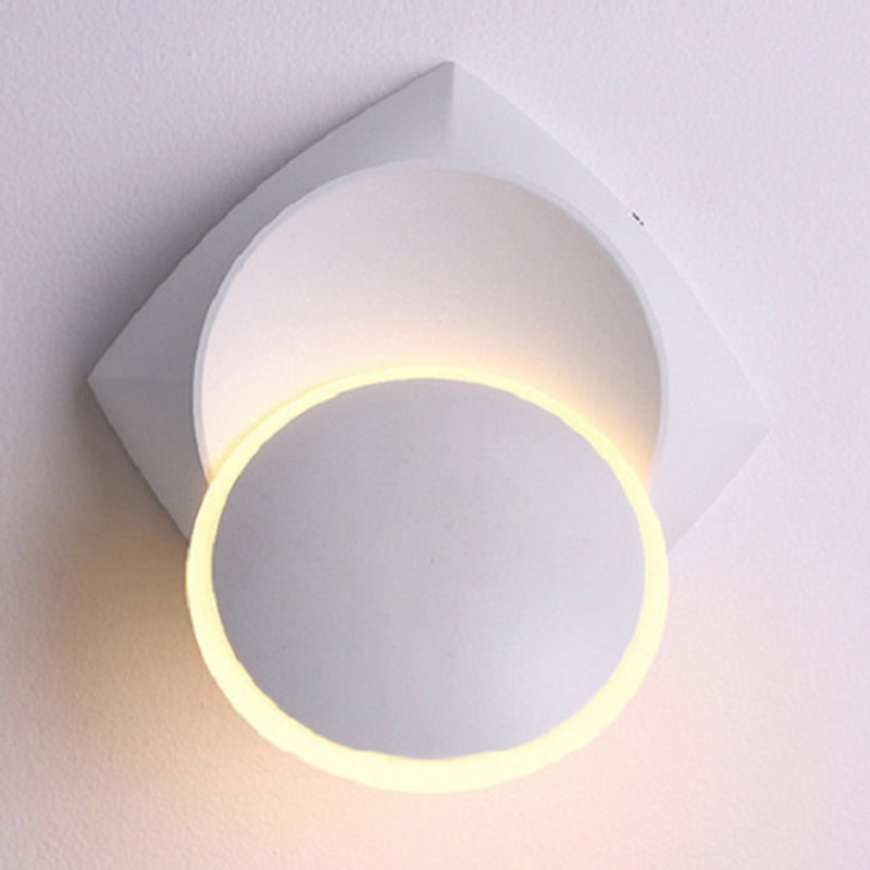 Geometric Shape Metal Wall Light Modern Style 1 Light Wall Light Sconce