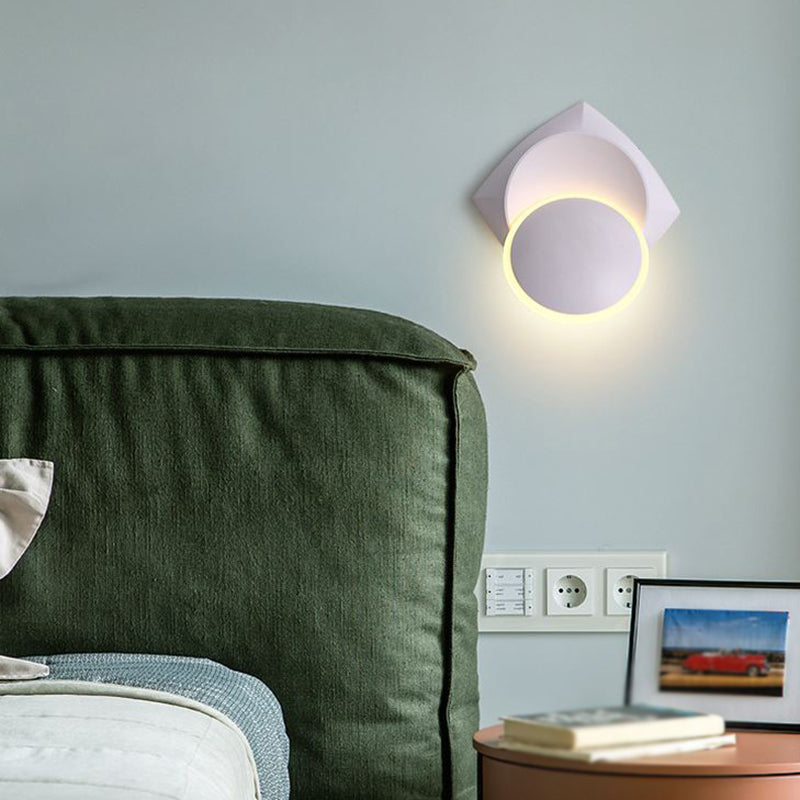 Geometric Shape Metal Wall Light Modern Style 1 Light Wall Light Sconce