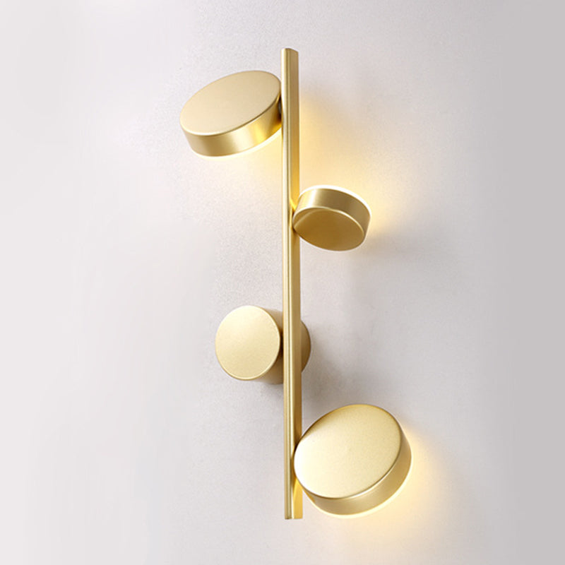 3-Light Contemporary White/Black Wall Mounted Sconce Metal Wall Light for Bedroom