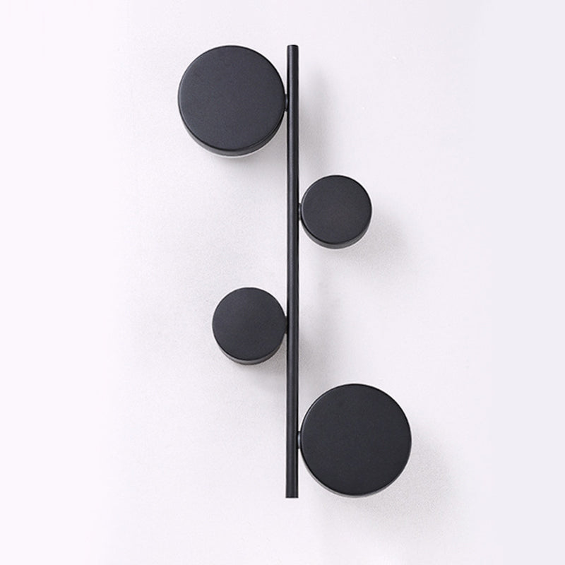 3-Light Contemporary White/Black Wall Mounted Sconce Metal Wall Light for Bedroom