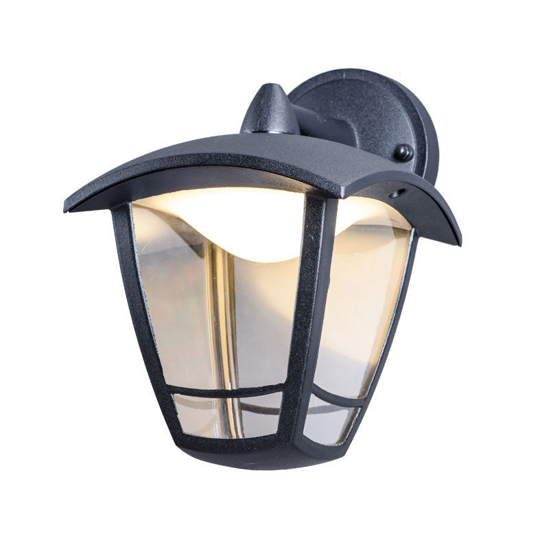 Black Finish Single Industrial Wall Mounted Sconce Glass Unique Wall Light