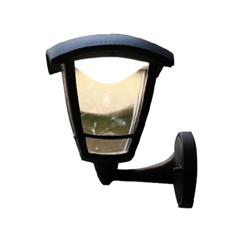 Black Finish Single Industrial Wall Mounted Sconce Glass Unique Wall Light