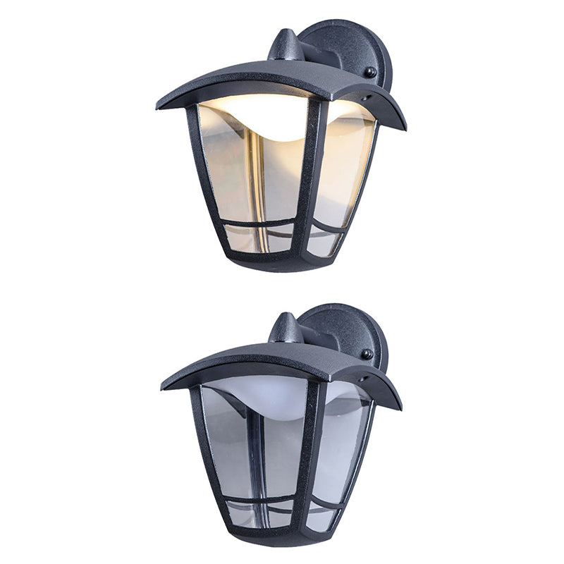 Black Finish Single Industrial Wall Mounted Sconce Glass Unique Wall Light