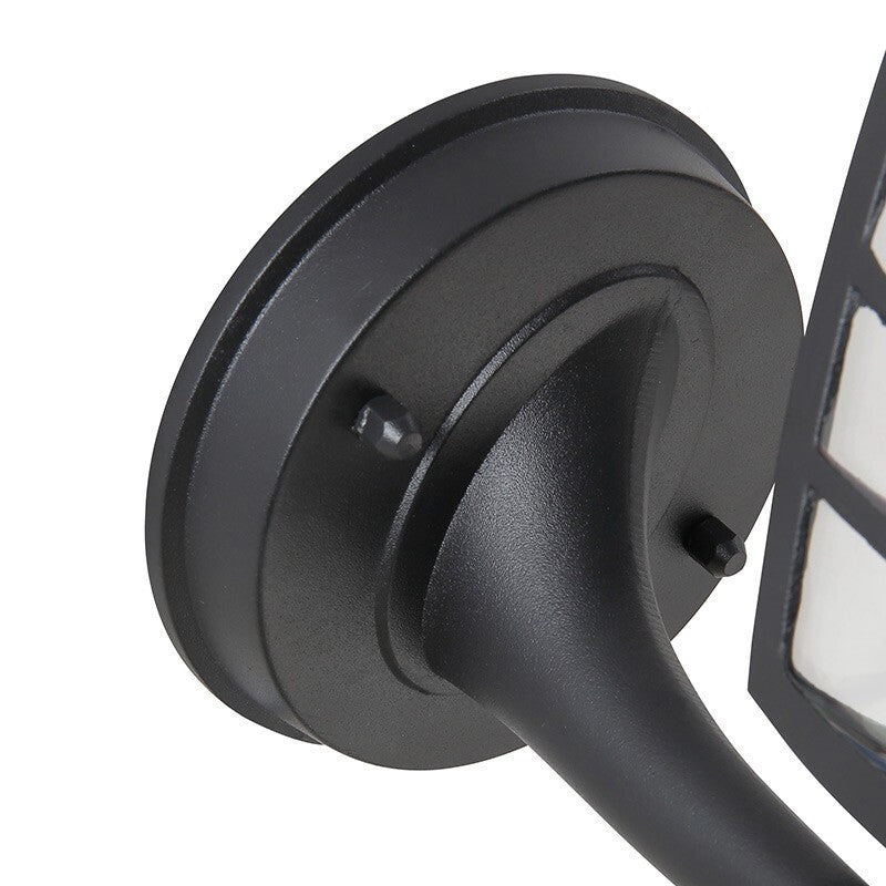 Black Finish Single Industrial Wall Mounted Sconce Glass Unique Wall Light