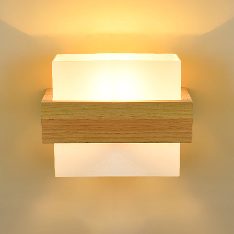 Modern Square Shape Wall Mount Light Fixture 1 Light Wall Mounted Lighting for Dining Room