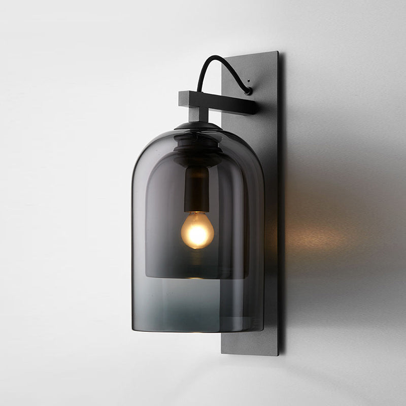 Glass Geometric Shape Sconce Light Modern-Style 1-Light Wall Light Fixtures