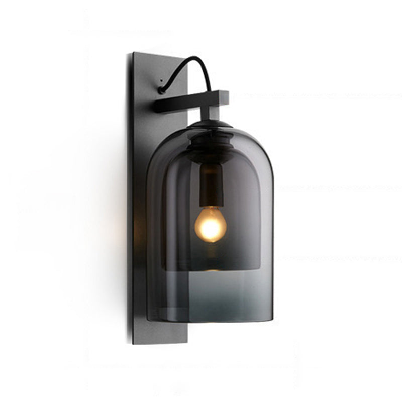 Glass Geometric Shape Sconce Light Modern-Style 1-Light Wall Light Fixtures