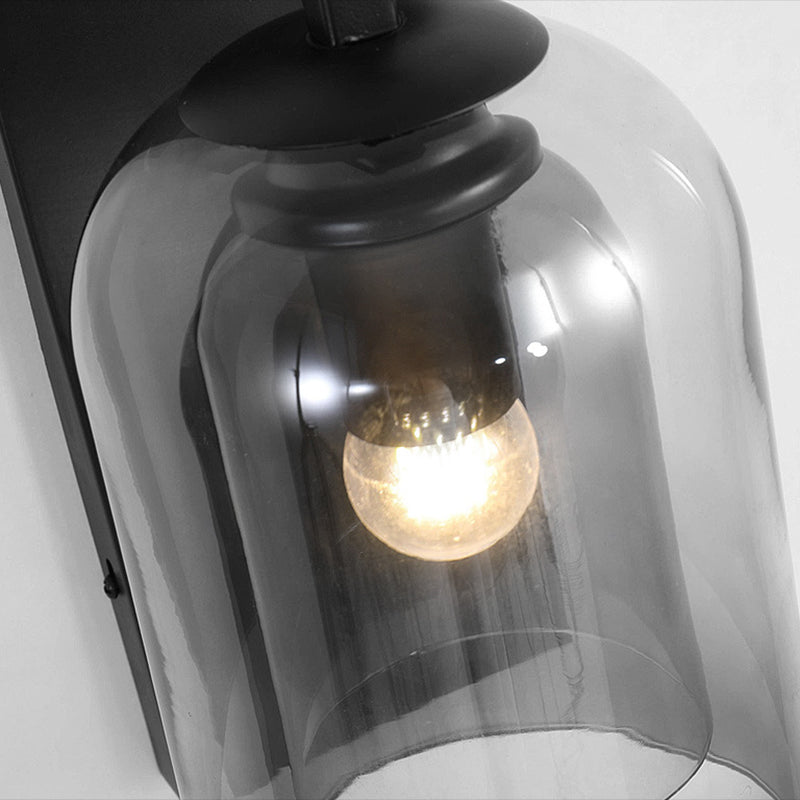 Glass Geometric Shape Sconce Light Modern-Style 1-Light Wall Light Fixtures