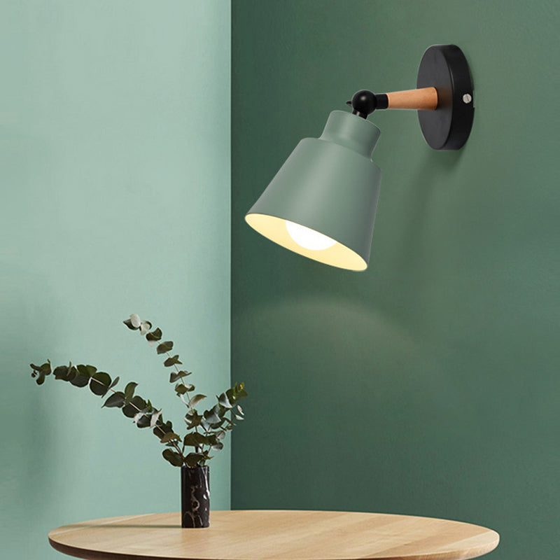 Geometric Shape Wood Wall Light Fixture Modern Style Wall Lamp for Dining Room