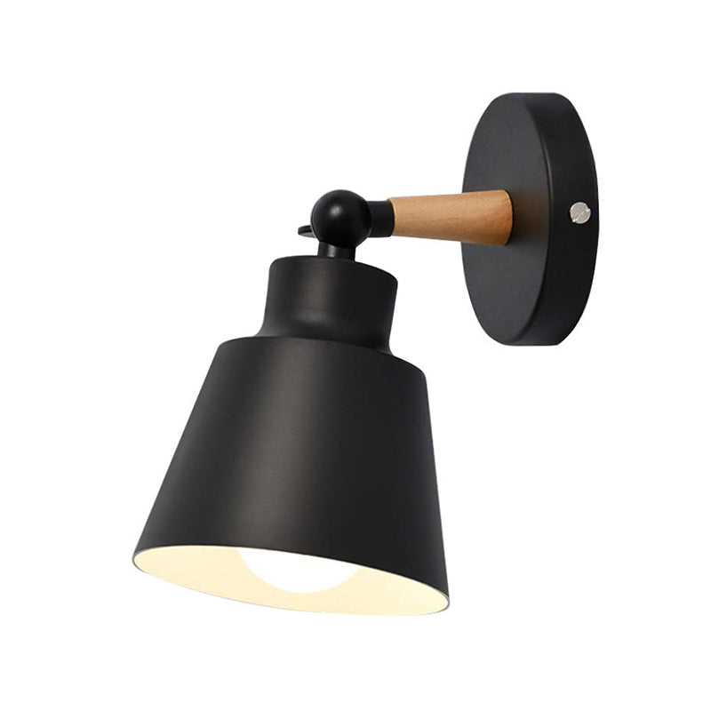 Geometric Shape Wood Wall Light Fixture Modern Style Wall Lamp for Dining Room