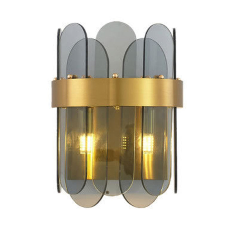 Glass Unique Shape Sconce Light Modern-Style 2 Lights Wall Light Fixtures