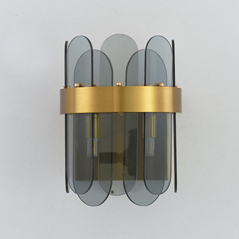 Glass Unique Shape Sconce Light Modern-Style 2 Lights Wall Light Fixtures