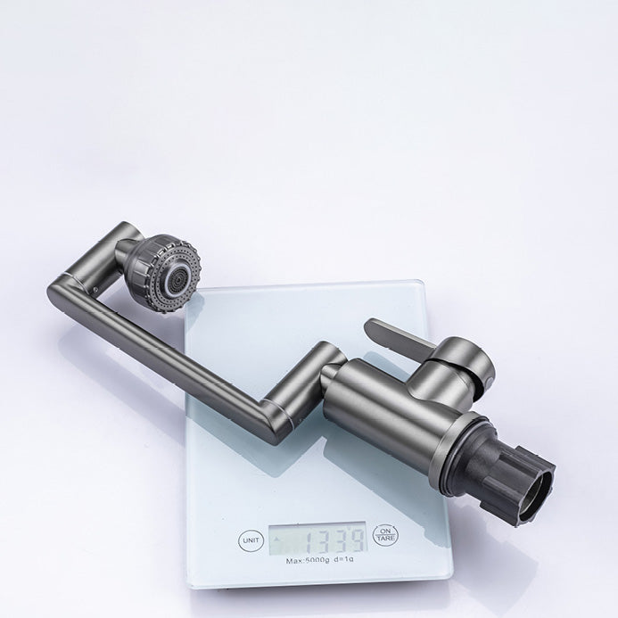 Contemporary Centerset Faucet Lever Handles Low Arc Stainless Steel Faucet