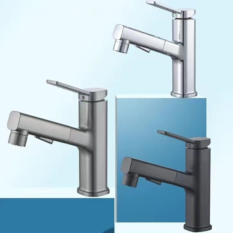 Modern Sink Faucet Pure Color Low Arc Metal Bathroom Sink Faucet
