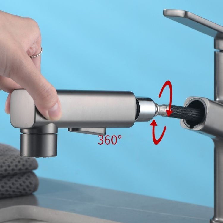 Modern Sink Faucet Pure Color Low Arc Metal Bathroom Sink Faucet