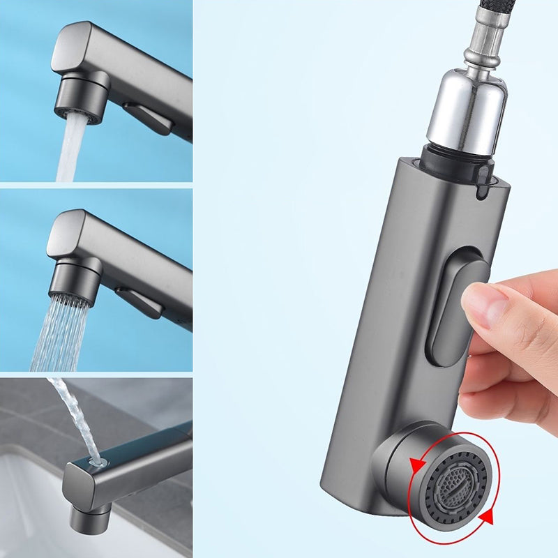 Modern Sink Faucet Pure Color Low Arc Metal Bathroom Sink Faucet