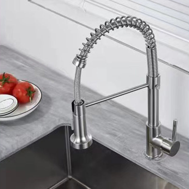 Modern Farmhouse One Handle Spring Spout Kitchen Faucet High Arch Water Filler
