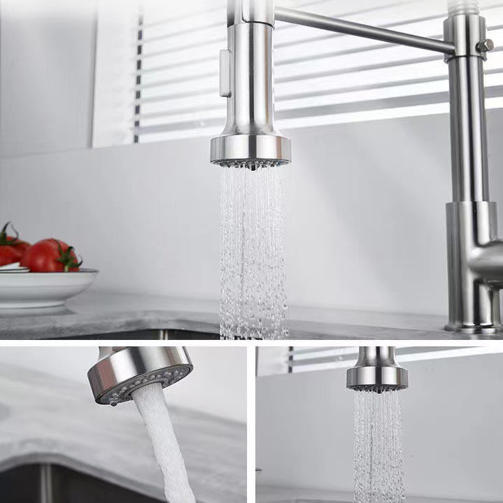 Modern Farmhouse One Handle Spring Spout Kitchen Faucet High Arch Water Filler