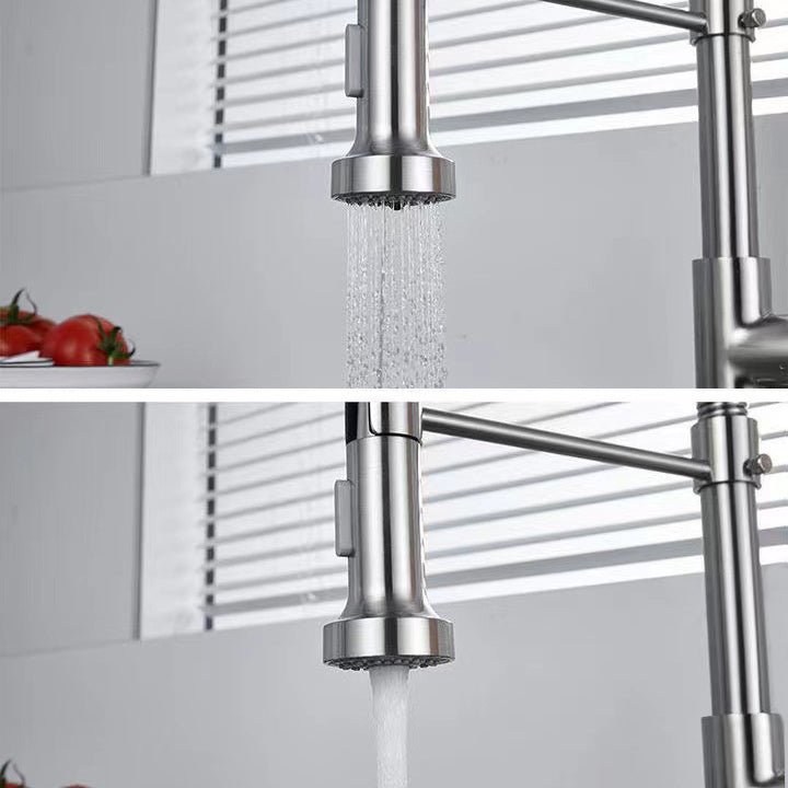 Modern Farmhouse One Handle Spring Spout Kitchen Faucet High Arch Water Filler