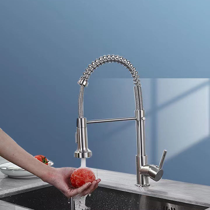 Modern Farmhouse One Handle Spring Spout Kitchen Faucet High Arch Water Filler
