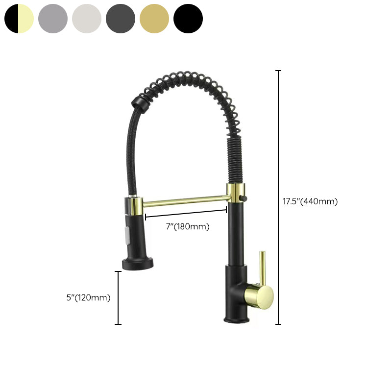 Modern Farmhouse One Handle Spring Spout Kitchen Faucet High Arch Water Filler