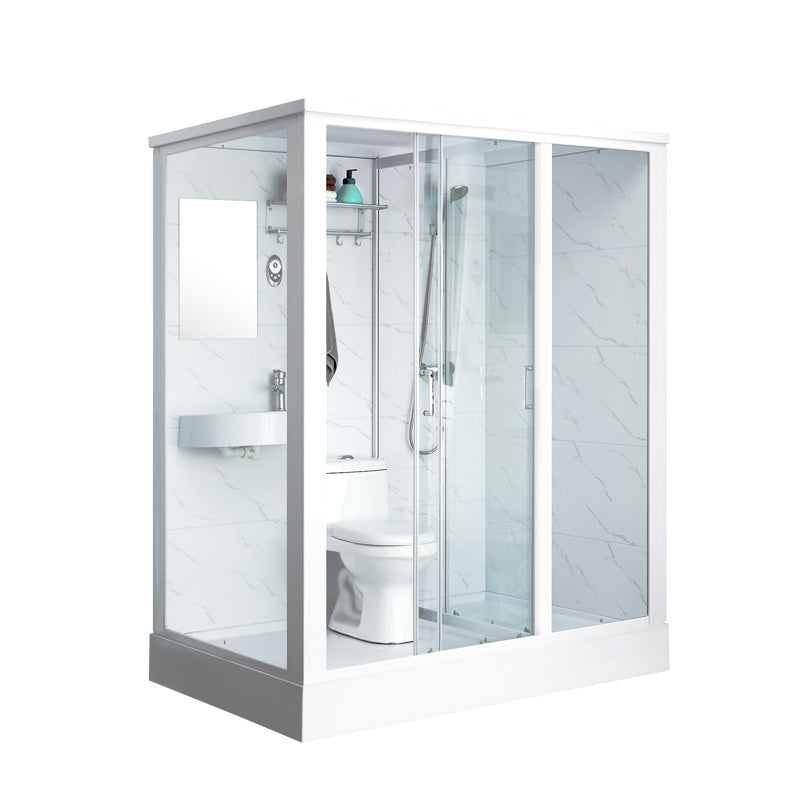 Linear Sliding Shower Enclosure Metal Framed Shower Enclosure with Tempered Glass
