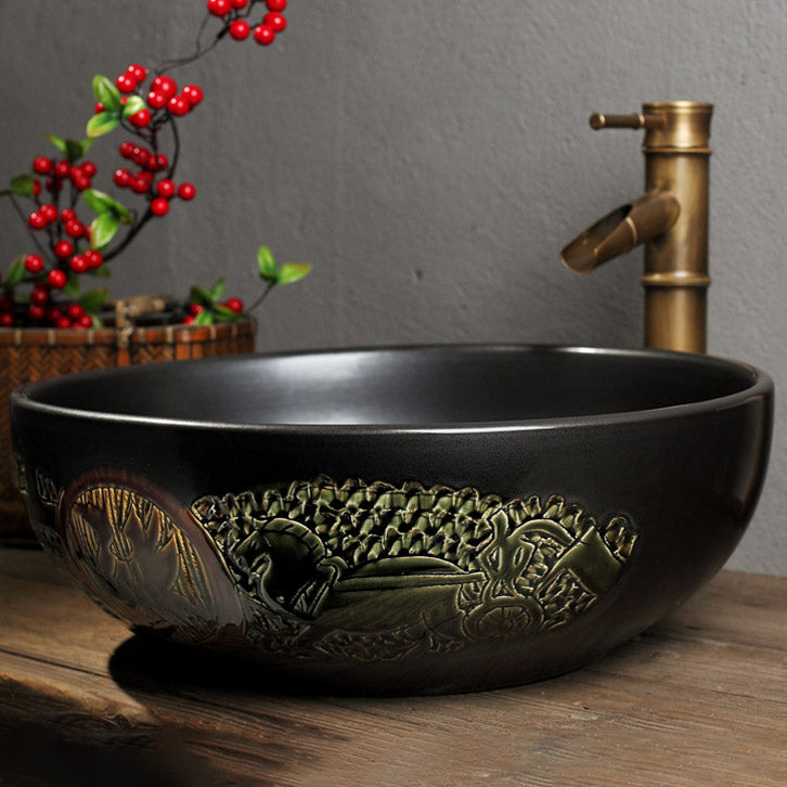 Porcelain Trough Bathroom Sink Traditional Trough Bathroom Sink