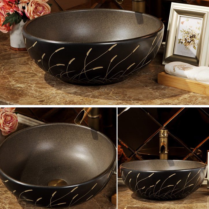 Porcelain Trough Bathroom Sink Traditional Trough Bathroom Sink