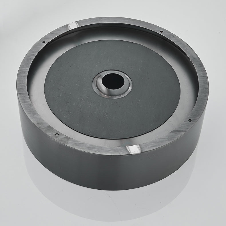 Modern Basin Sink Metal Round with Pop-Up Drain and Faucet Vessel Bathroom Sink
