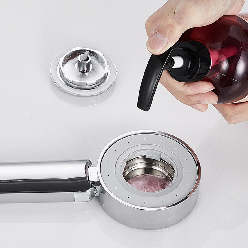 Contemporary Wall Mounted Shower Head Combo Chrome Round Hand Shower