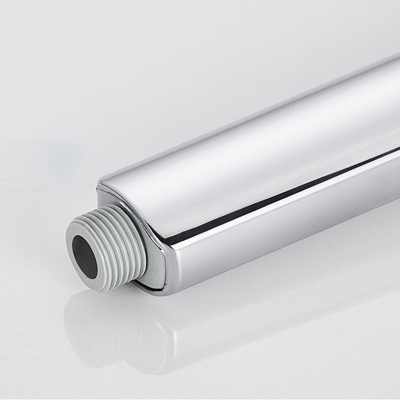 Contemporary Wall Mounted Shower Head Combo Chrome Round Hand Shower