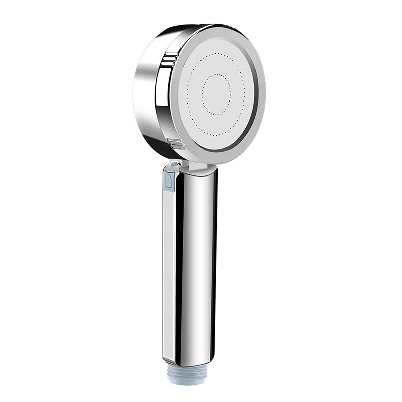 Contemporary Wall Mounted Shower Head Combo Chrome Round Hand Shower