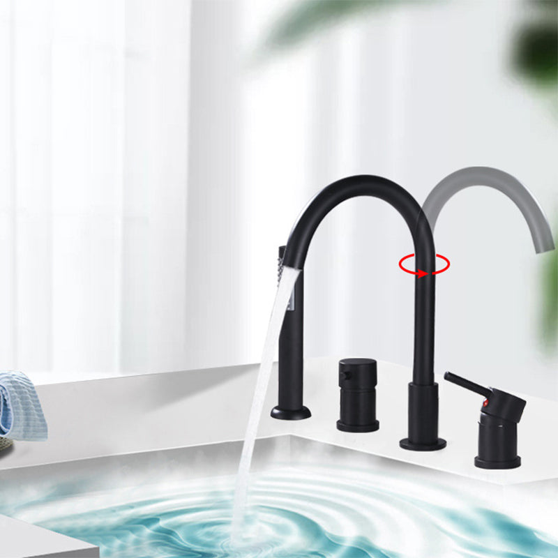 Deck Mounted Metal Roman Tub Faucet Low Arc Roman Tub Faucet Set
