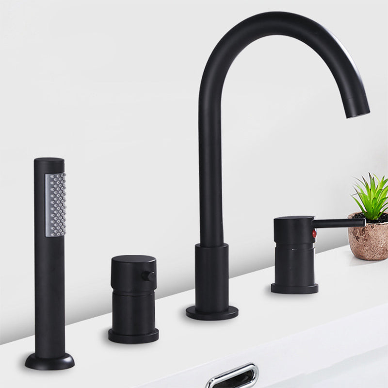 Deck Mounted Metal Roman Tub Faucet Low Arc Roman Tub Faucet Set