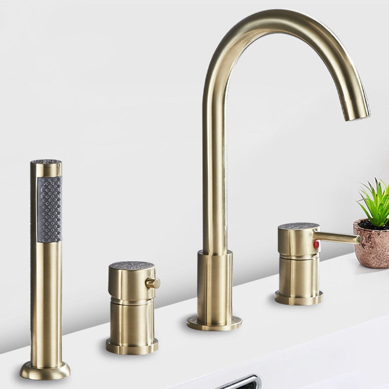 Deck Mounted Metal Roman Tub Faucet Low Arc Roman Tub Faucet Set