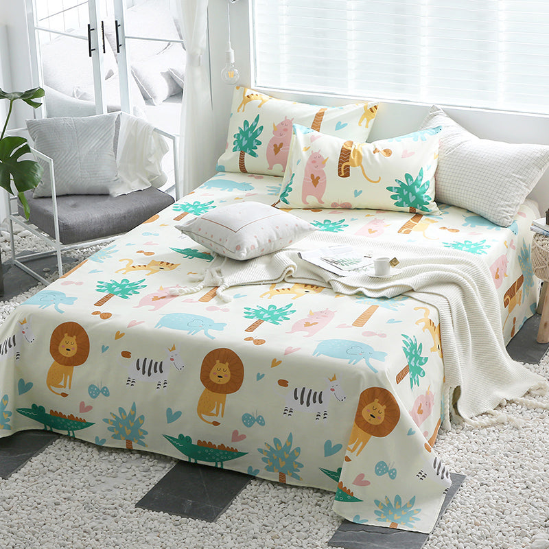 Pure Cotton Bed Sheet Single Piece Home Bedroom Dormitory Simple Fitted Sheet